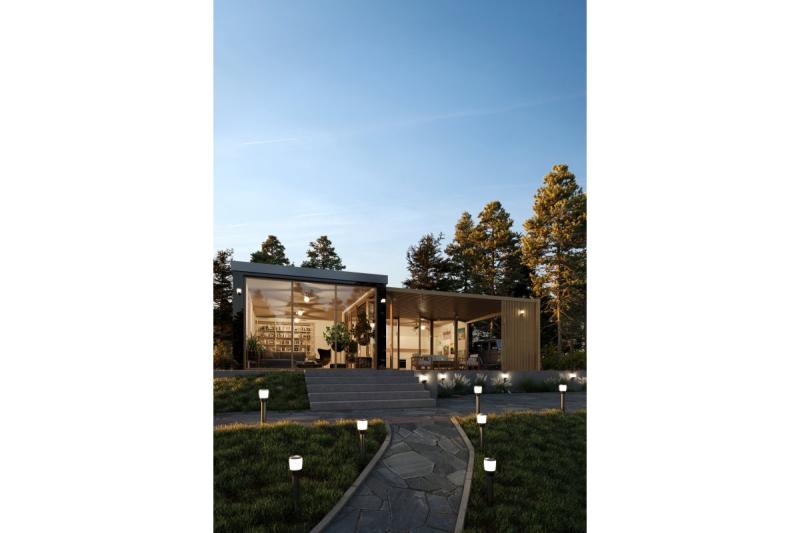 Dekorativ Trädgårdsbelysning TORO-P 80 E27 MAX.15W IP54 AC220-240V 50-60Hz svart stolpe. 1208964025