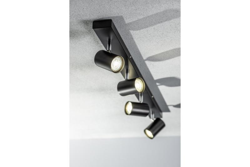 Dekor Takarmatur VENETO IP20 max. 20W 4 x GU10 rund svart. 1208964042