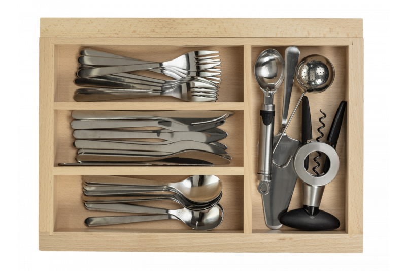 Decor Cutle Bestickslådor Justerbar Insats för 400-600mm Skåp Färg Bok 1208966289