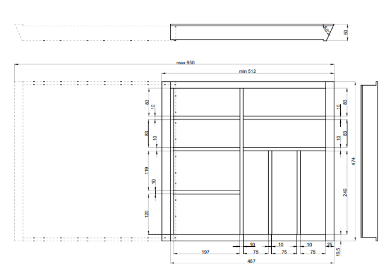 Decor Cutle Besticklådor Kök Justerbar Bestickorganisator 1208966292