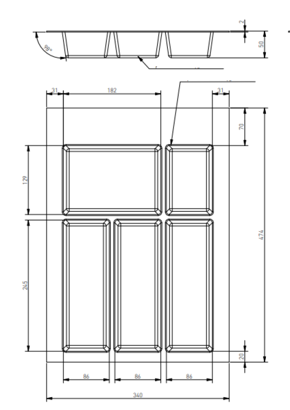 Decor Cutle Bestickinsats för Kökslåda 400 Vit 1208966373
