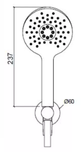 Waterevolution Flow rund handduschset komplett med vägganslutning matt vit - 3 lägen - T1621RBR