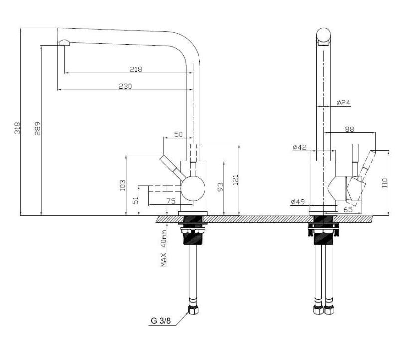 Kombinationsset Franke diskbänk - Pure.sink kökskran - kökssil
