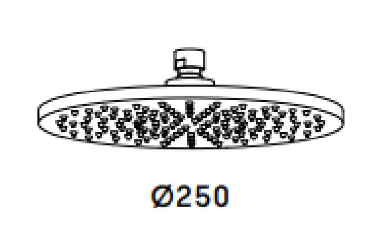 Waterevolution Flow takdusch 250mm PVD Borstad Ljusguld T164325WGE