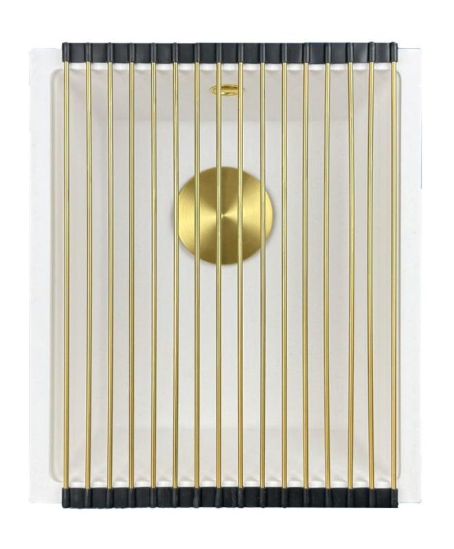 GraniteMy Universal granit vit diskho 34x40 cm vit toppmonterad undermonterad och planmonterad med guldplugg 1208967149