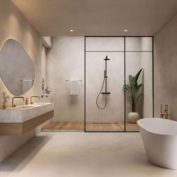 Waterevolution Flow duschset med regndusch mattsvart T141NPR