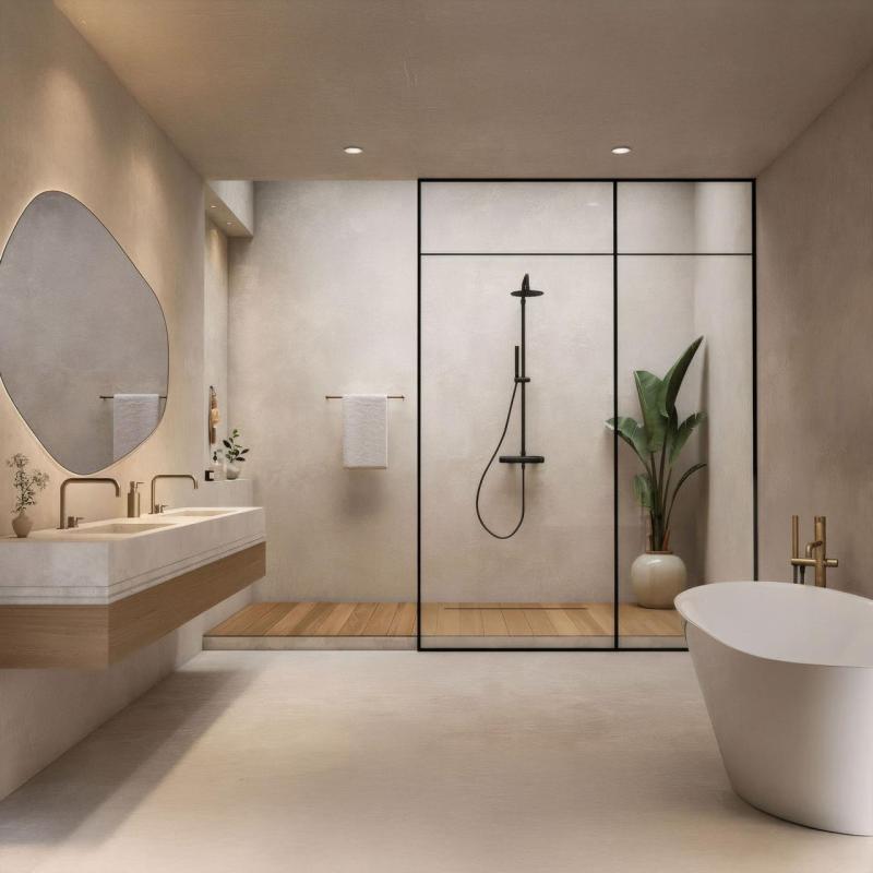 Waterevolution Flow duschset med regndusch mattsvart T141NPR