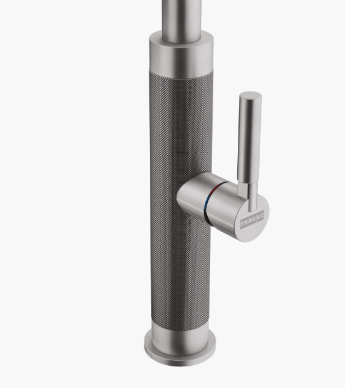 Franke Mythos Masterpiece Köksblandare med J-utlopp, utdragbar duschhuvud, helt i rostfritt stål 115.0711.554