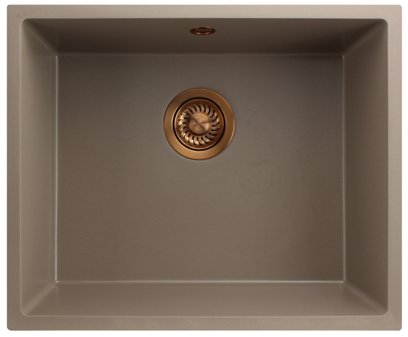 GraniteMy Universal granit taupe diskho 50x40 cm för montering ovanpå, under eller i plan med kopparpropp 1208967225