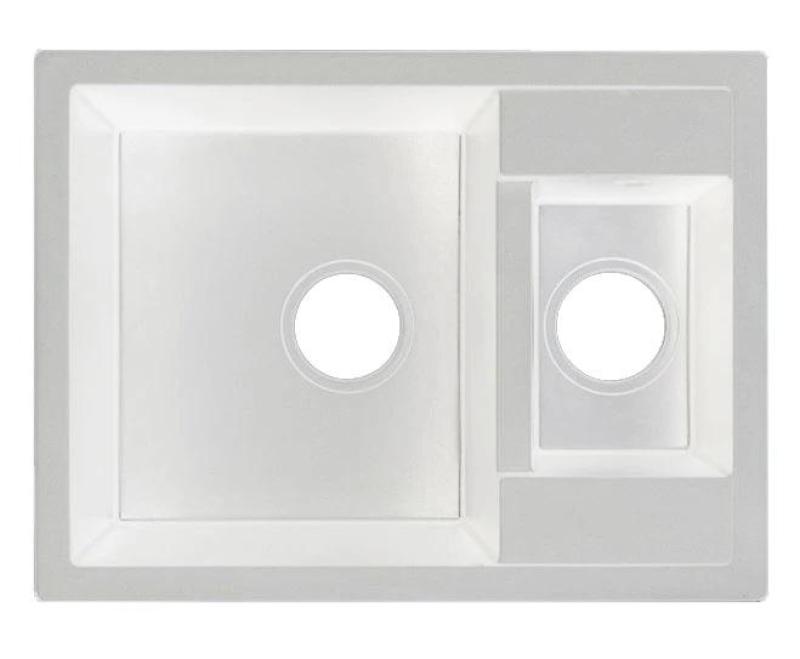 GraniteMy Smart extra grunda 1,5 granitbänkskiva vit diskho 58x44cm 1208967418