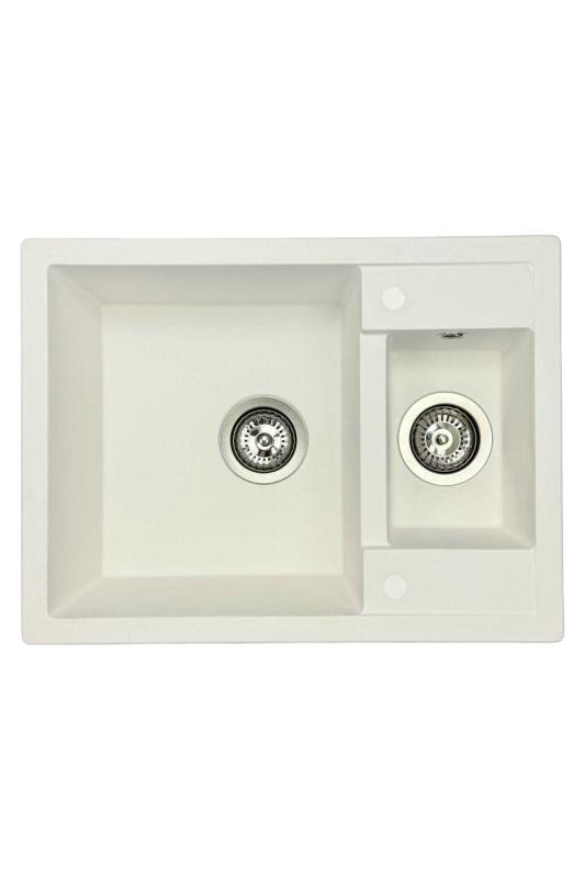 GraniteMy Smart extra grunda 1,5 granitbänkskiva vit diskho 58x44cm 1208967418