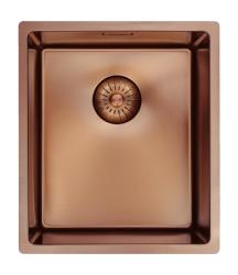 Pure.Sink Prestige diskho 34x40 cm PVD Koppar 10 mm radie undermonterad, planmonterad och ovanpåliggande PPG3440-62