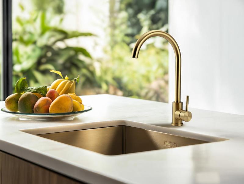 Pure.Sink Prestige diskho 40x40 cm PVD Guld 10 mm radie undermonterad, planmonterad och ovanpåliggande PPG4040-60