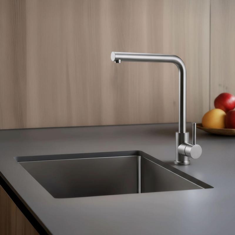 Pure.Sink Elite Steel Spark köksblandare rostfritt stål PS8040-02