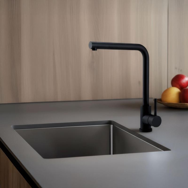 Pure.Sink Elite Steel Spark köksblandare Matt svart PS8040-10