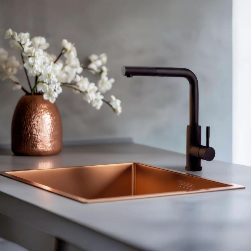 Pure.Sink Elite Steel Spark köksblandare Matt svart PS8040-10
