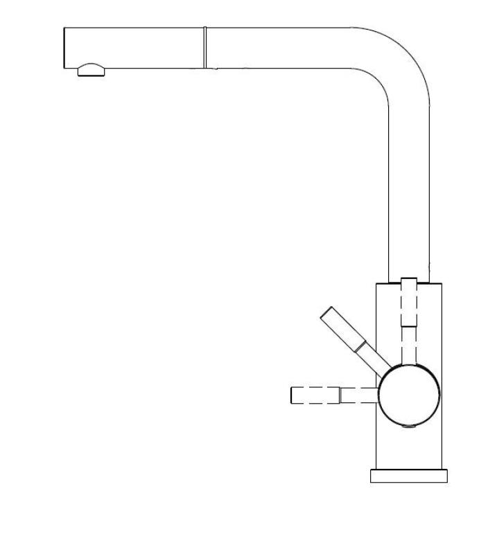 Pure.Sink Elite Steel Spark-S köksblandare PVD borstad guld med utdragbar pip PS8041-60
