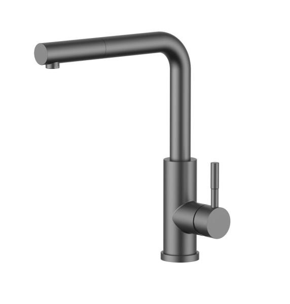 Pure.Sink Elite Steel Spark-S köksblandare PVD Gun metal med utdragbar pip PS8041-61