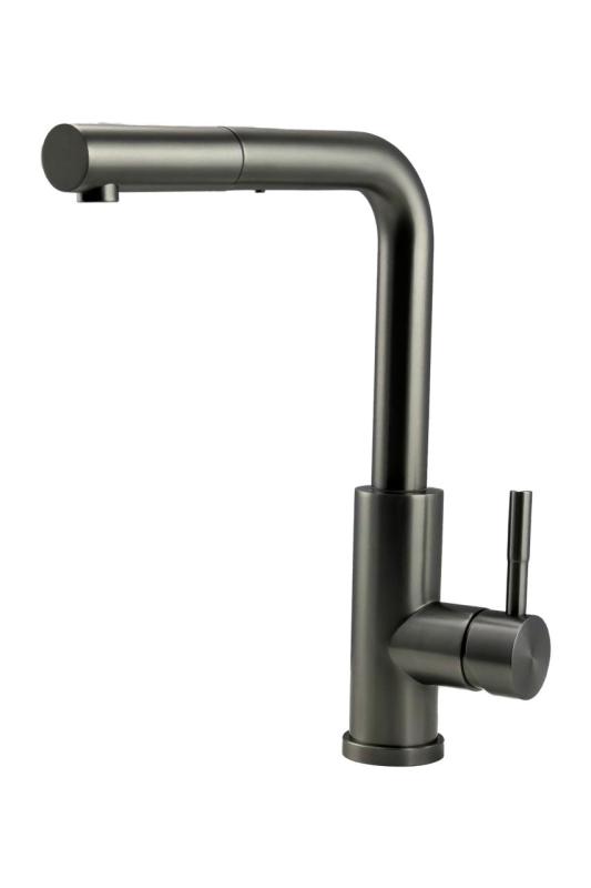 Pure.Sink Elite Steel Spark-S köksblandare PVD Gun Metal med utdragbar pip PS8041-61