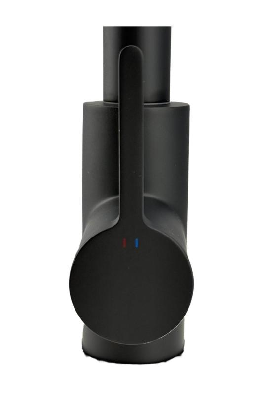 Pure.Sink Elite Steel Crystal-S köksblandare Mattsvart med utdragbar pip PS8050-10