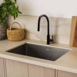 Pure.Sink Elite Steel Stream-S köksblandare Matt svart med utdragbar pip PS8045-10