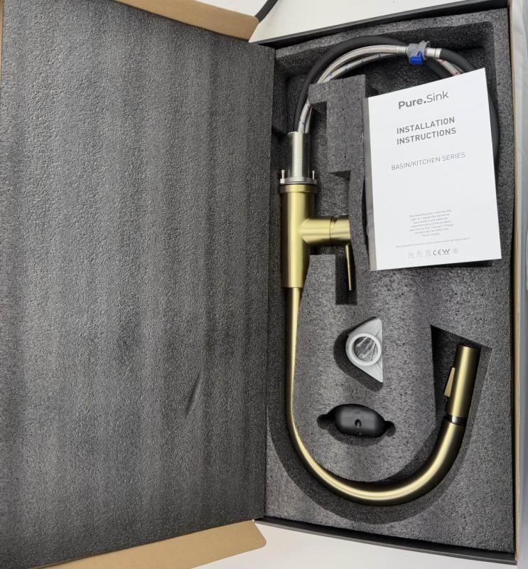 Pure.Sink Elite Steel Stream-S köksblandare PVD Gun Metal med utdragbar pip PS8045-61