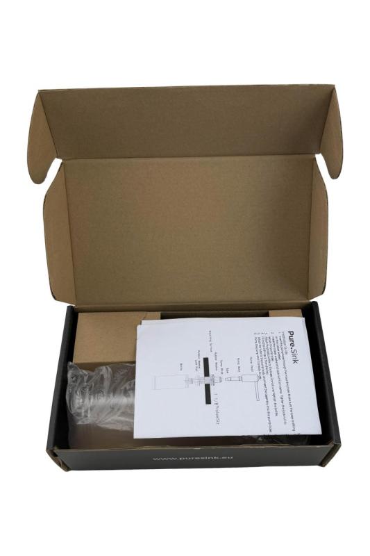 Pure.Sink Elite Steel Shine inbyggd tvålpump PVD Gun Metal, påfyllbar från ovan PS9010-61