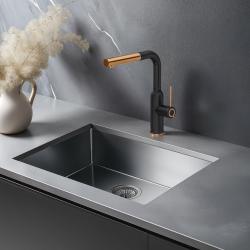 Quadri Stamford Kökblandare Svart med PVD Koppar Finish och Utdragbar Utlopp 1208967689