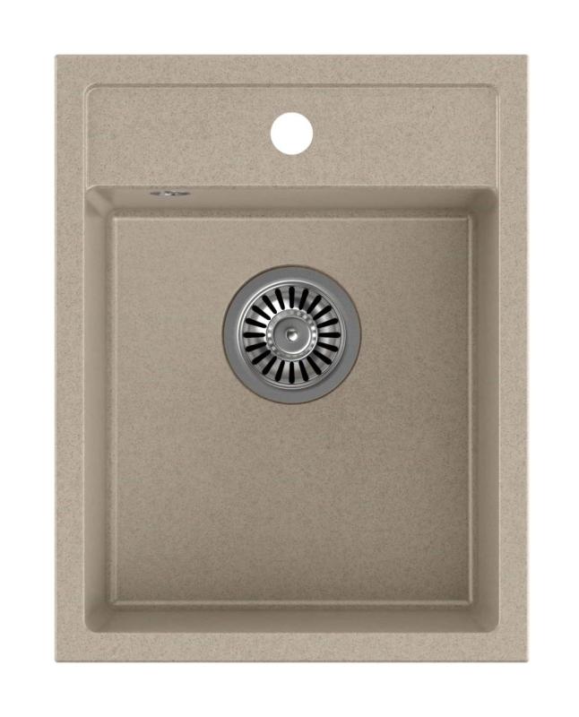 Quadri London Granit Beige Sand Diskho 39x50 cm med Kranhål för Bänkskiva - 1208967845