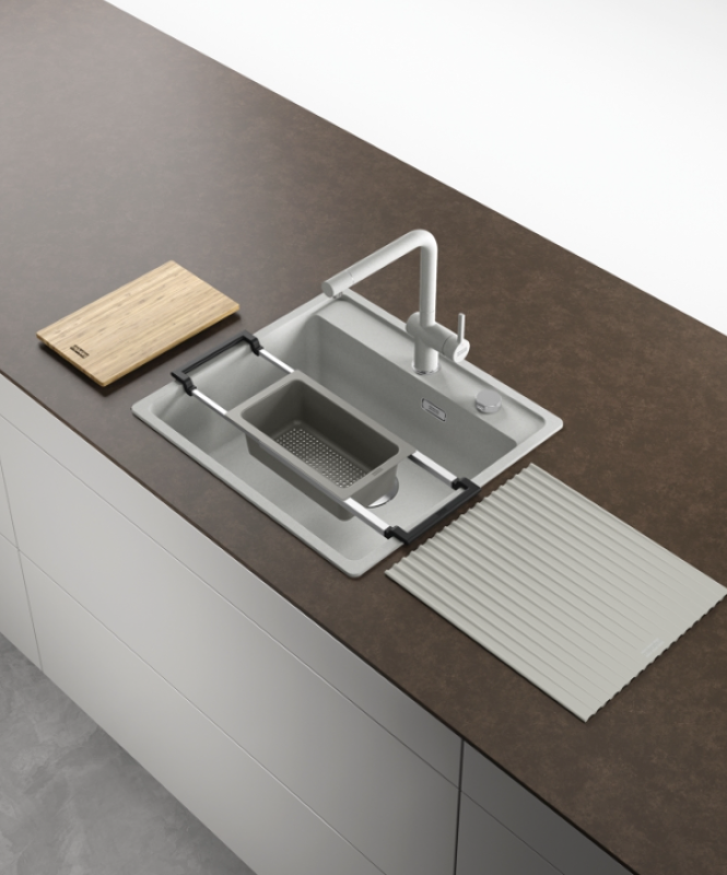 Franke Universal Tillbehör All-In Set 3 - Skärbräda, Plastinsats, Avtappningsmatta och Teleskopbro 112.0655.483