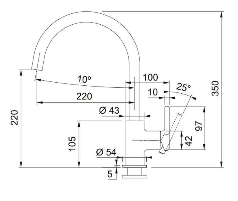 Franke Lina XL Köksblandare Beige Oyster med Svängbar Utloppspip 115.0626.028