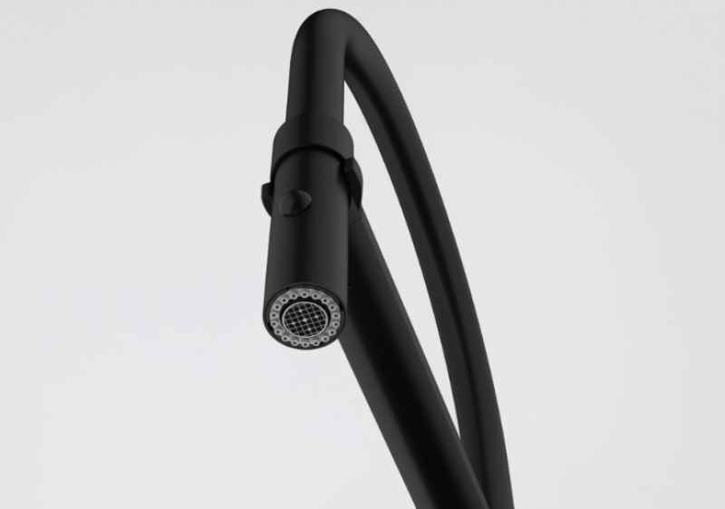 Franke Icon Enhandtags Köksblandare med Flexibel Handdusch, Svart 115.0690.598