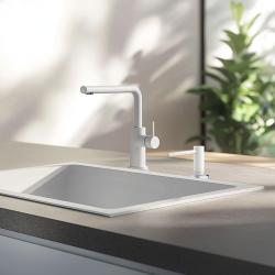Franke Active köks inbyggd tvålpump granit Polar White Vit 112.0633.079
