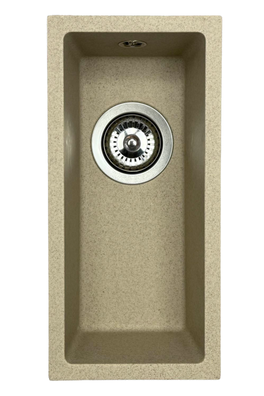 GraniteMy Universal granit beige sand liten diskho 17x40 cm infälld, undermonterad och planmonterad med rostfri plugg 1208968002