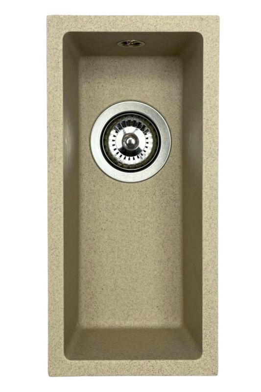 GraniteMy Universal granit beige sand liten diskho 17x40 cm infälld, undermonterad och planmonterad med rostfri plugg 1208968002