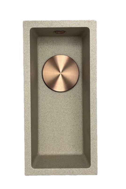 GraniteMy Universal granit beige sand liten diskho 17x40 cm påbyggnad underbyggnad och planinbyggnad med kopparplugg 1208968004