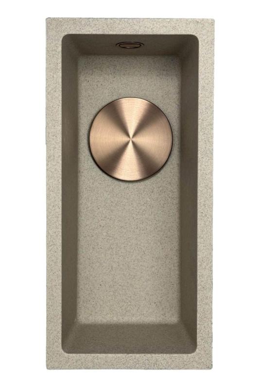 GraniteMy Universal granit beige sand liten diskho 17x40 cm påbyggnad underbyggnad och planinbyggnad med kopparplugg 1208968004