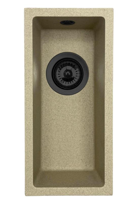 GraniteMy Universal granit beige sand liten diskho 17x40 cm ovanpåliggande undermonterad och planmonterad med svart plugg 1208968005