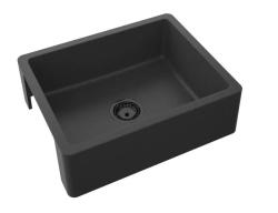 GraniteMy Traditionell Lantlig Diskho - 2-Sidig Granitho 60x48 cm Svart undermonterad med svart plugg 1208968029