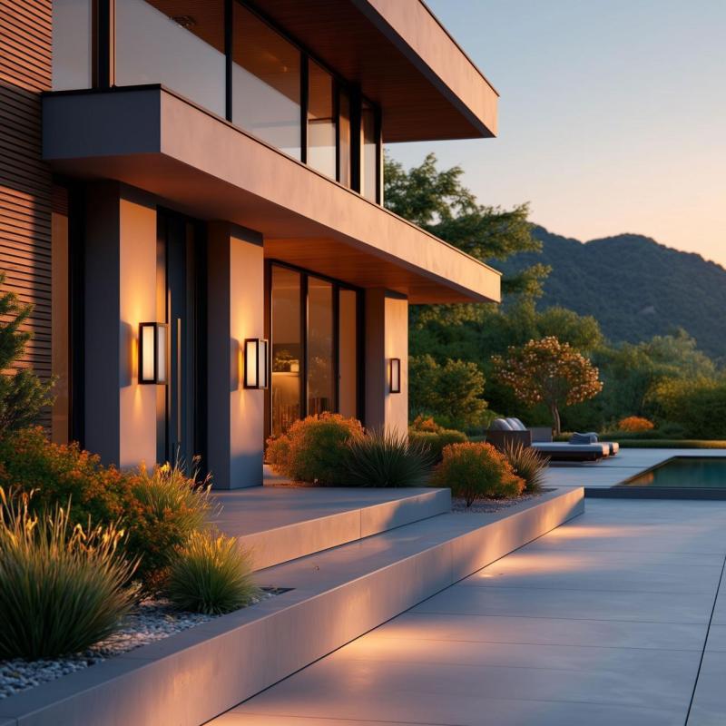 VASTI fasadbelysning, E27, MAX. 12W, IP54, AC220-240V, 50/60Hz, svart