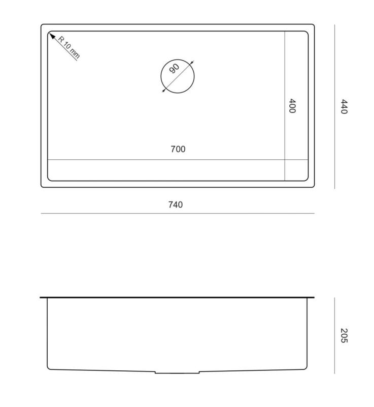 Aquadesign Zara Diskho Guld 74x44cm Underbyggnad, Infälld montering och Påbyggnad med Guldplugg - 1208969509