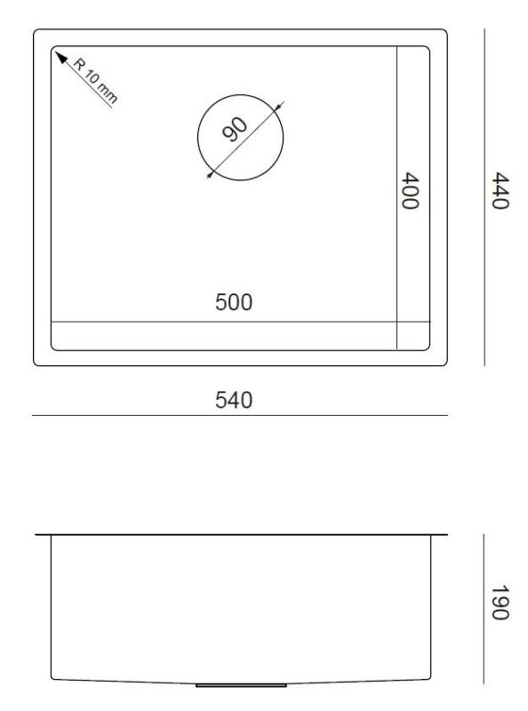 Aquadesign Zara Diskho Koppar 54x44cm Underbyggnad, Planmontering och Ovanpåliggande med Kopparpropp - 1208969513