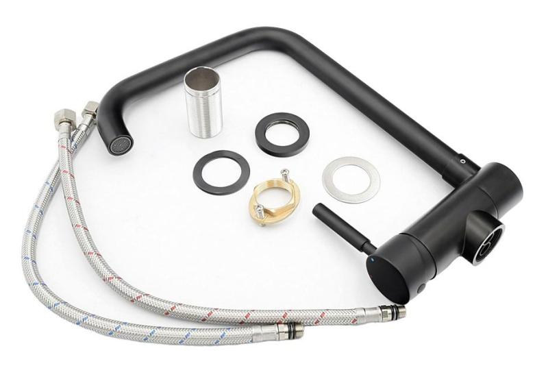 Graniteland Serenity Köksblandare Svart med Fällbar Pip 1208969533