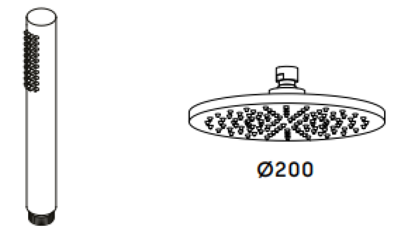 Waterrevolution Flow termostatisk trevägs duschblandare med hand- och takdusch krom T131TN01