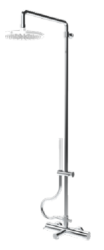 Waterevolution Flow termostatisk trevägs duschblandare med hand- och huvuddusch krom 250mm T131TN2501