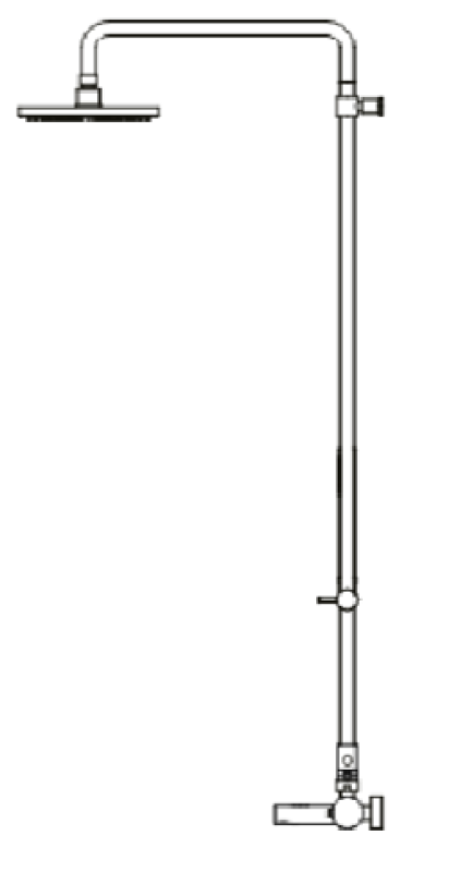Waterrevolution Flow termostatisk trevägs duschblandare med huvuddusch 250mm och rund handdusch svart T131TNR25PR