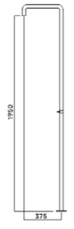 Waterevolution Flow duschpelare med blandningsknapp gun metal T146GME