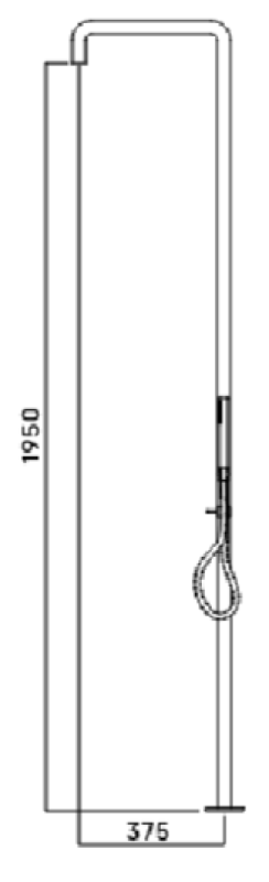Waterevolution Flow duschpelare med blandare och handdusch Koppar T147CPE