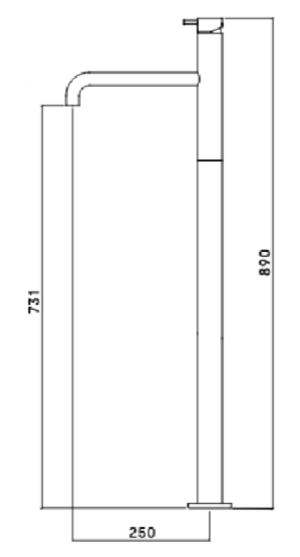 Waterevolution Flow fristående badkarblandare mässing T134LE