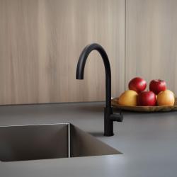 Waterevolution Flow köksblandare med rund svängbar pip svart T158UPR